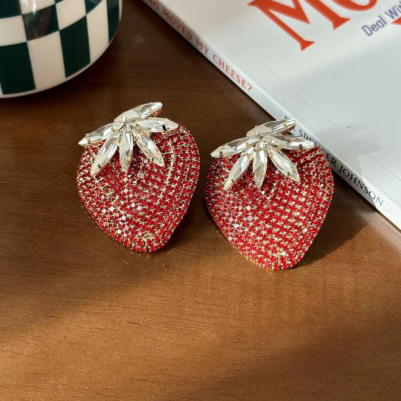 Women's Red Strawberry Earrings