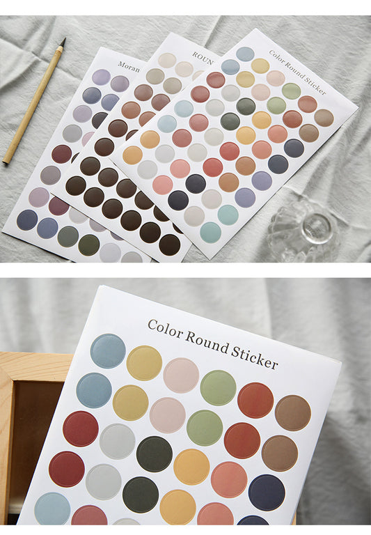 Morandi Color Dot Stickers Room Dormitory Photo Decoration Stickers Wall Stickers