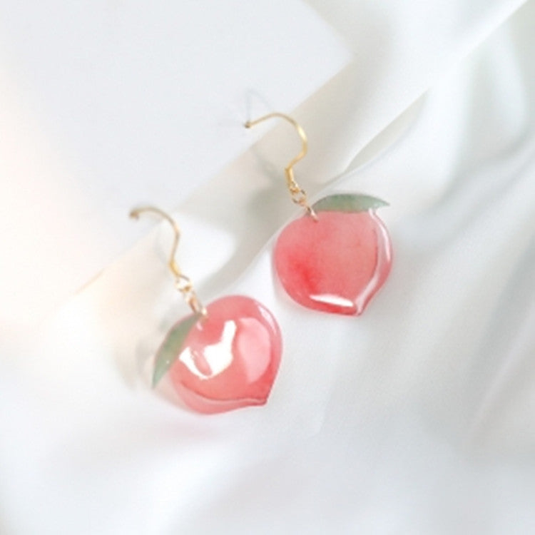 Peach Cute Acrylic Earrings