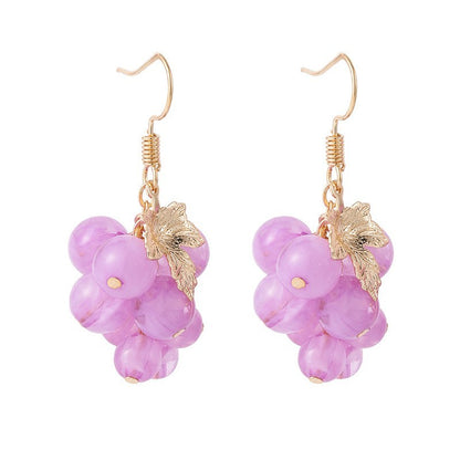 Women's Purple Flower Earrings