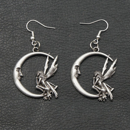 Fashion Witchcraft Crescent Fairy Earrings