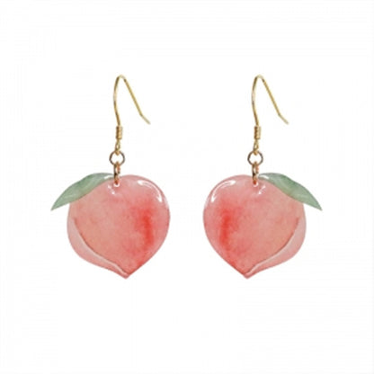 Peach Cute Acrylic Earrings