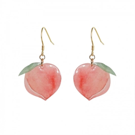 Peach Cute Acrylic Earrings