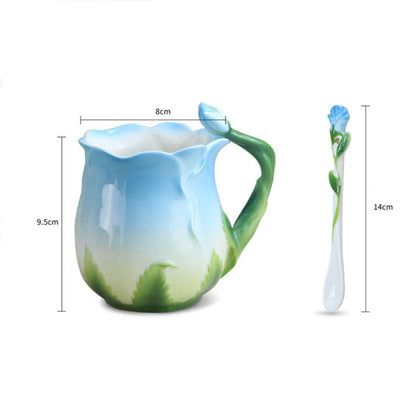 Flower Ceramic Rose Cup