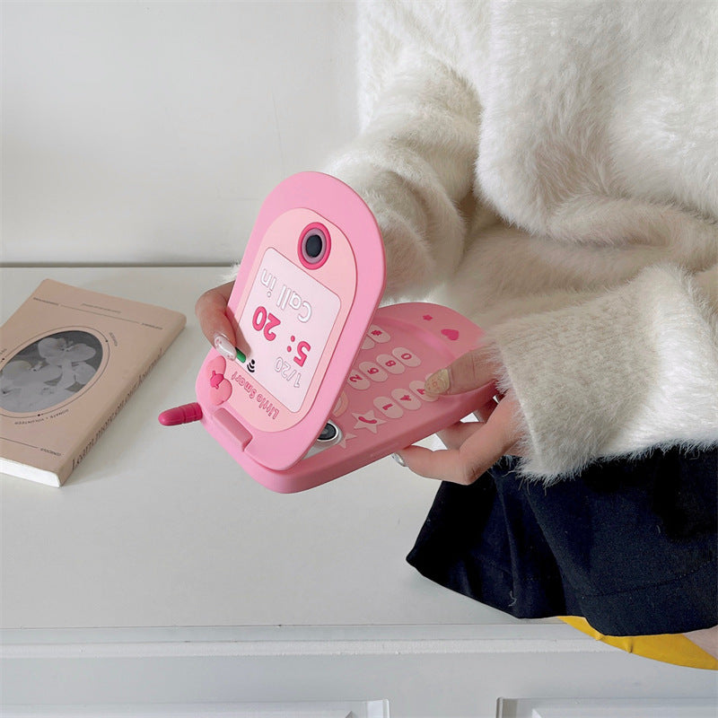 Flip Phone Shape Mirror iPhone Case