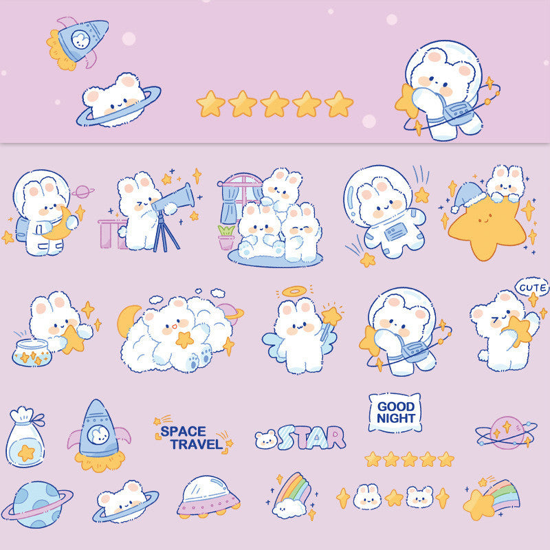 PET Soft Cute Planet Cute Animal Decoration Stickers