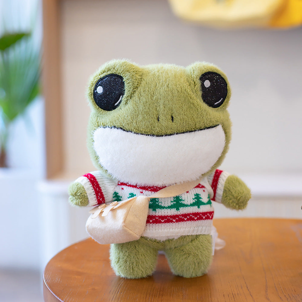 Cute Frog Backpack Plush Toy