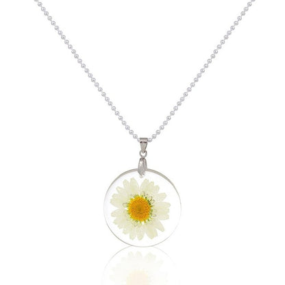 Bohemian Dried Flower Daisy Necklace