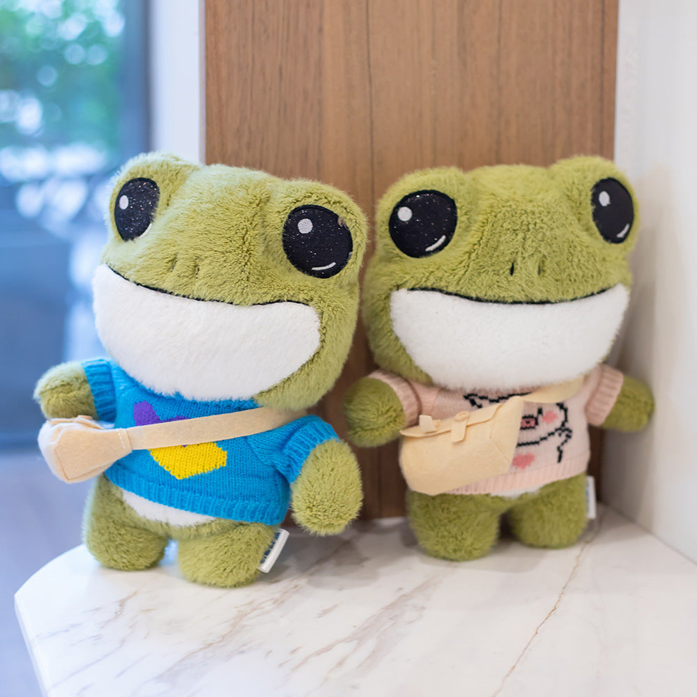 Cute Frog Backpack Plush Toy
