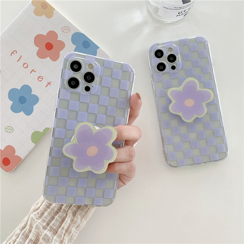 Simple Checkered Flower Phone Case
