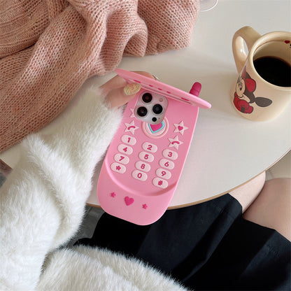 Flip Phone Shape Mirror iPhone Case