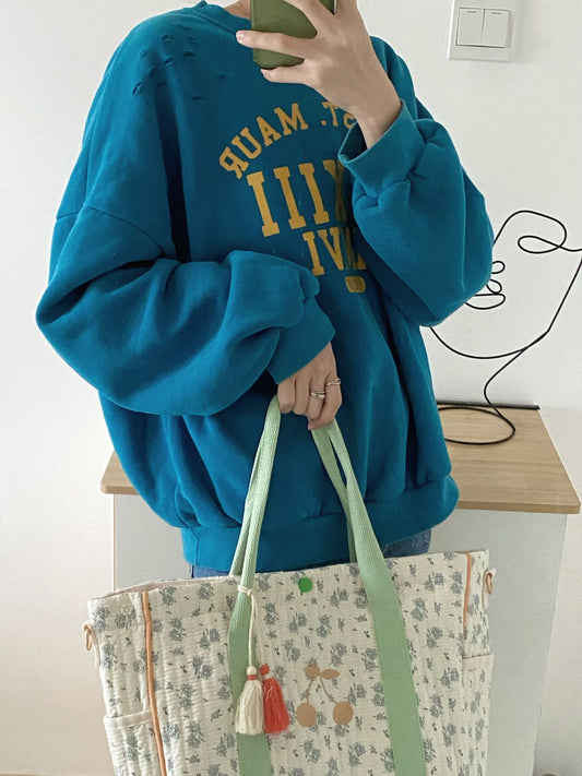Floral Cherry Embroidered Bag