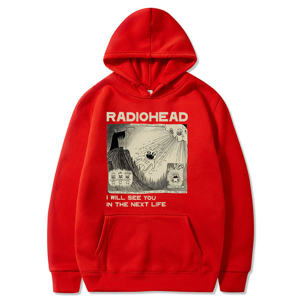 Vintage Radiohead Hoodie Men Oversized Hoodies