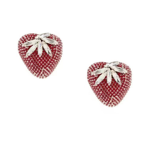 Women's Red Strawberry Earrings