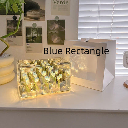 Diy Flower Sea Rubik's Cube Tulip Lamp