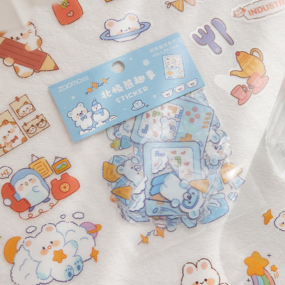 PET Soft Cute Planet Cute Animal Decoration Stickers