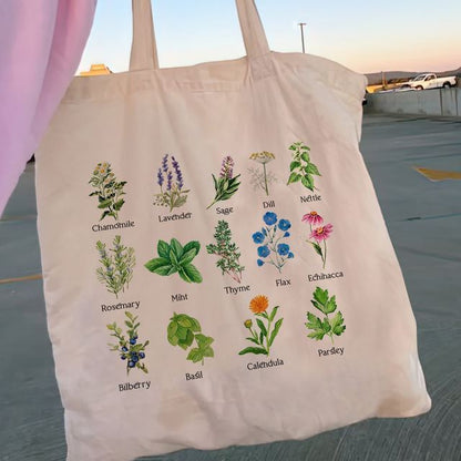 Y2K Floral Canvas Tote Bag