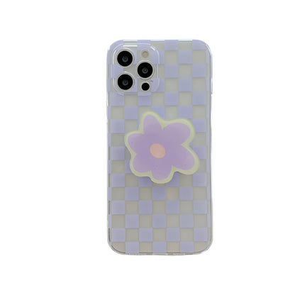 Simple Checkered Flower Phone Case