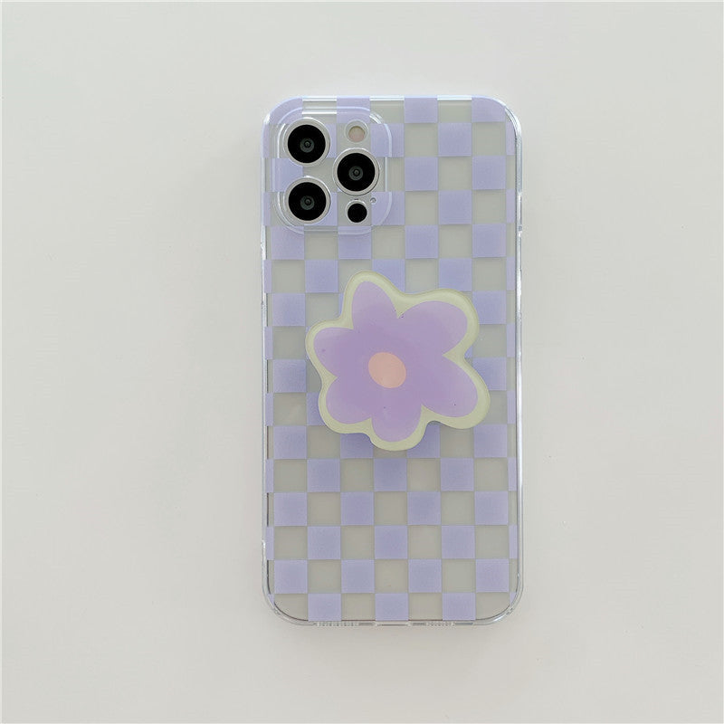 Simple Checkered Flower Phone Case