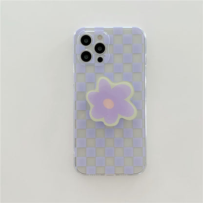 Simple Checkered Flower Phone Case