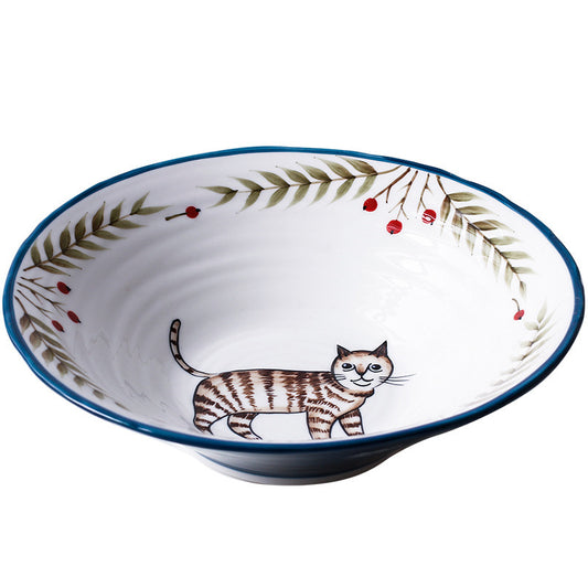 Ceramic Cat Soup/Noodle Bowl