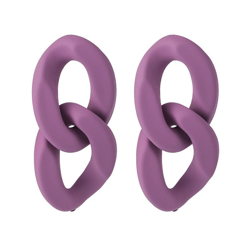 Women's Purple Flower Earrings