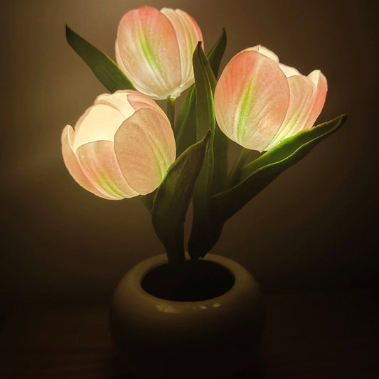 LED Tulip Night Simulation Flower Table Lamp