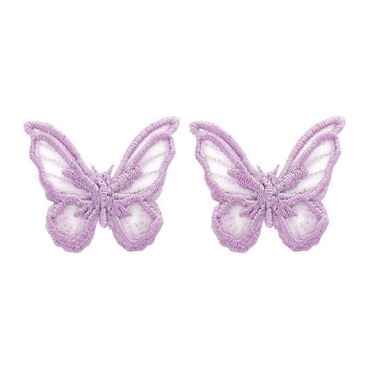Women's Purple Flower Earrings