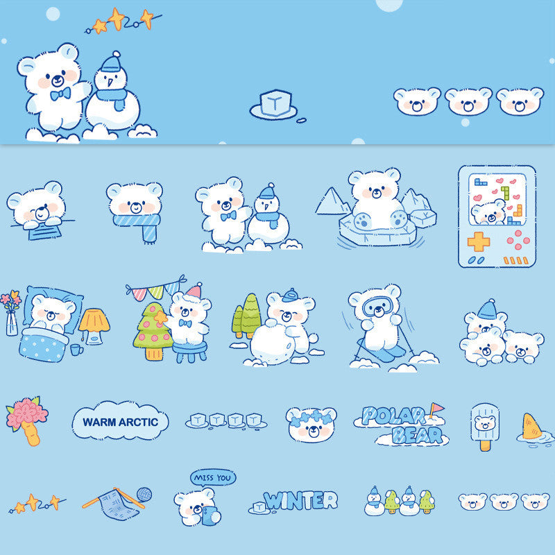 PET Soft Cute Planet Cute Animal Decoration Stickers