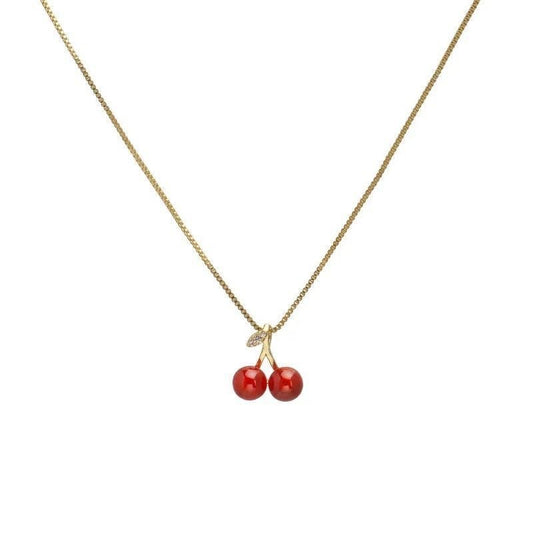 Red Cherry Garnet Necklace