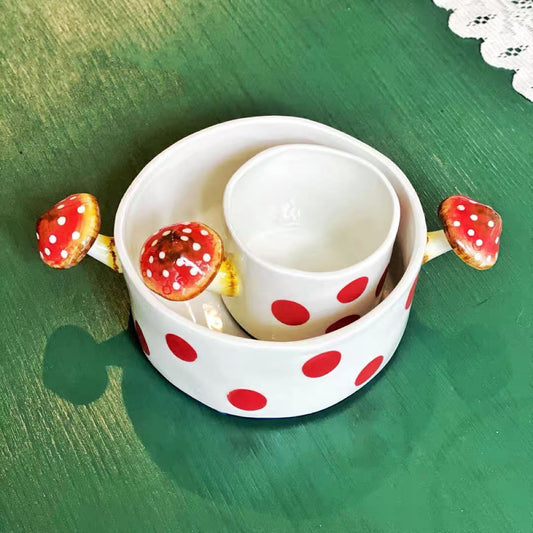 Hand Painted Ceramic Plate Soup Bowl