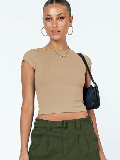 Y2g Hollow Crop-top Short Sleeve T-shirt