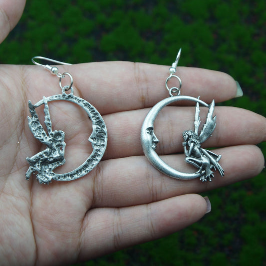 Fashion Witchcraft Crescent Fairy Earrings