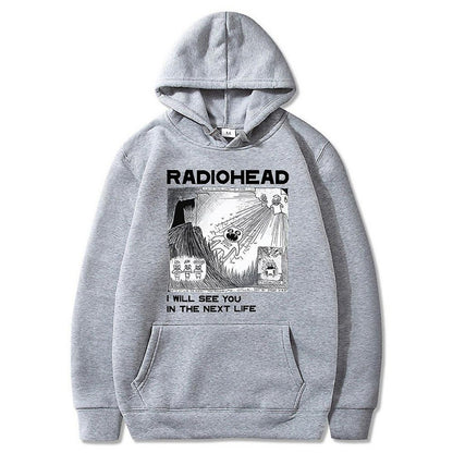 Vintage Radiohead Hoodie Men Oversized Hoodies