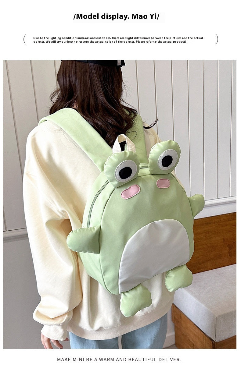 Cute Cartoon Frog Backpack