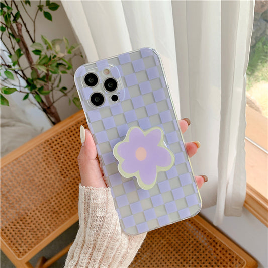 Simple Checkered Flower Phone Case