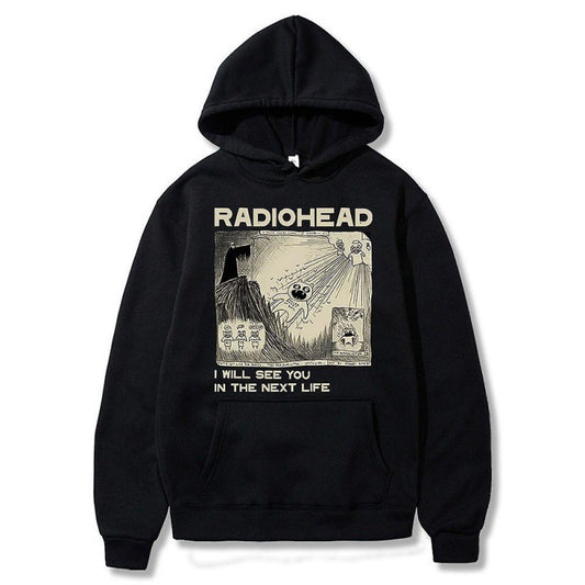 Vintage Radiohead Hoodie Men Oversized Hoodies