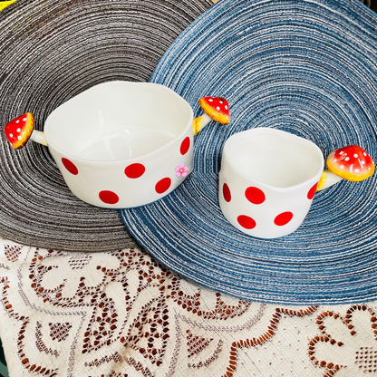 Hand Painted Ceramic Plate Soup Bowl