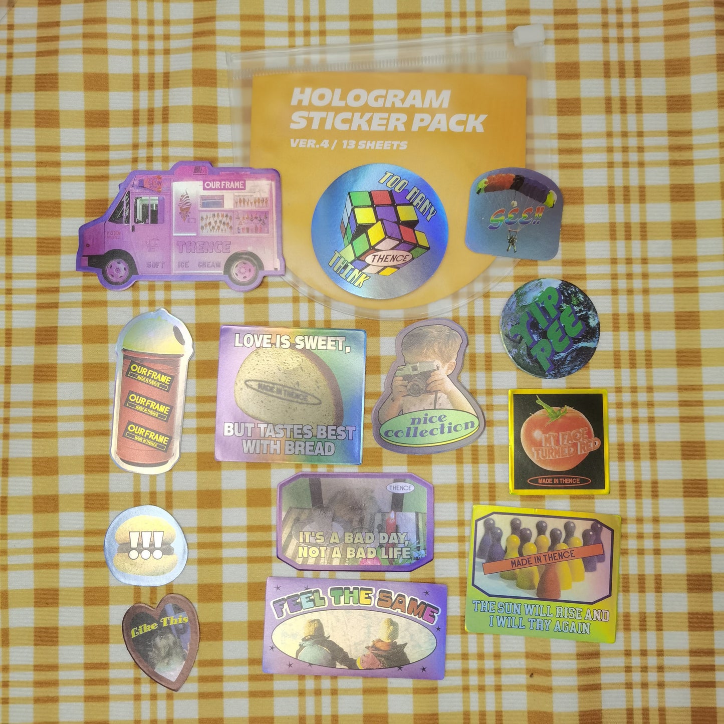 90s Retro Laser Vaporwave Y2K Waterproof Sticker