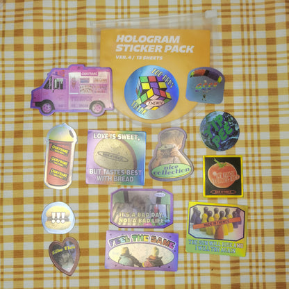 90s Retro Laser Vaporwave Y2K Waterproof Sticker