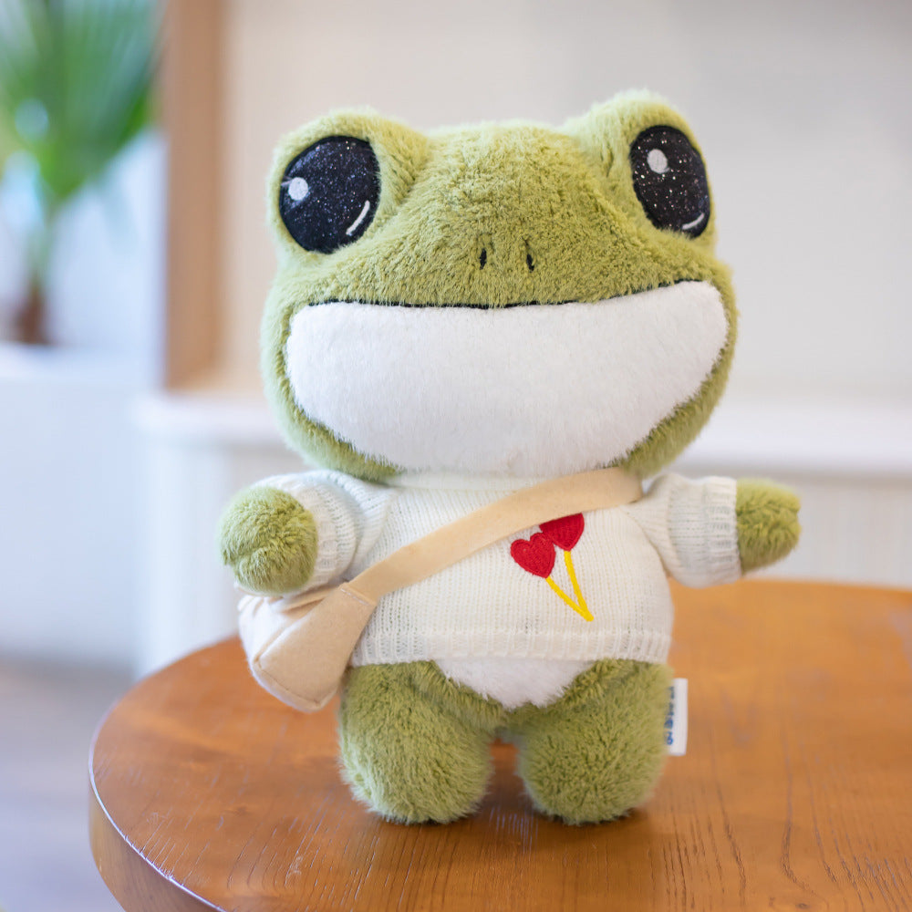 Cute Frog Backpack Plush Toy