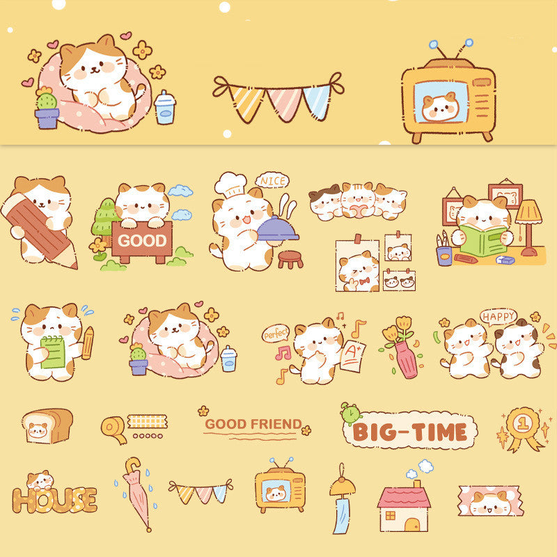 PET Soft Cute Planet Cute Animal Decoration Stickers