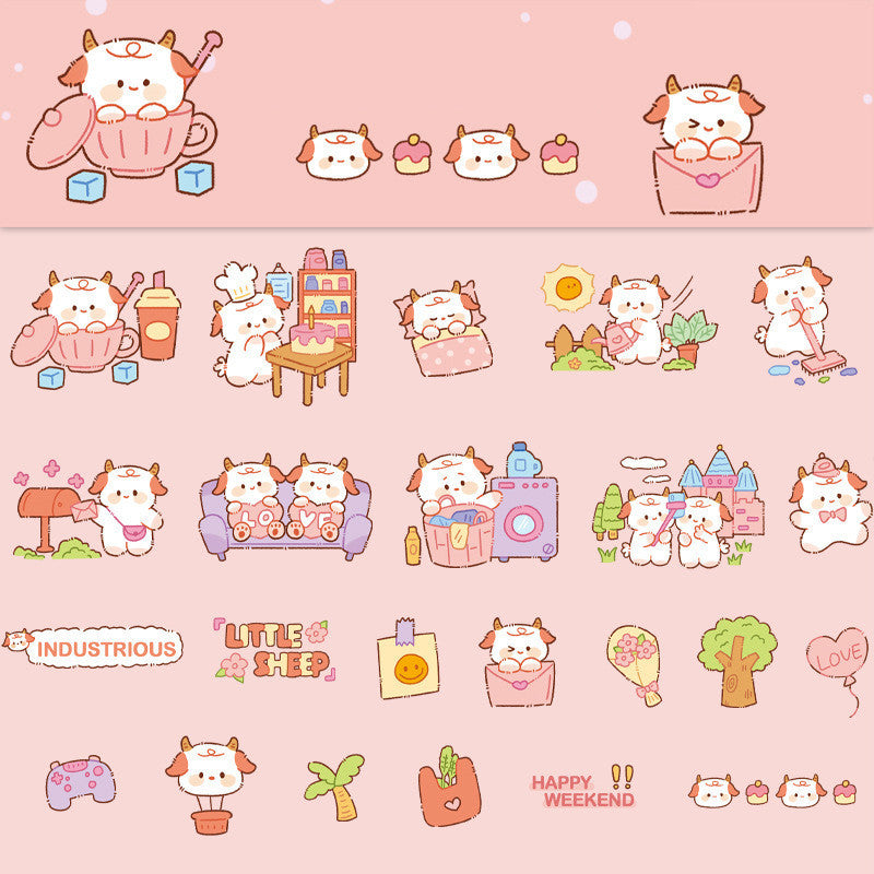 PET Soft Cute Planet Cute Animal Decoration Stickers