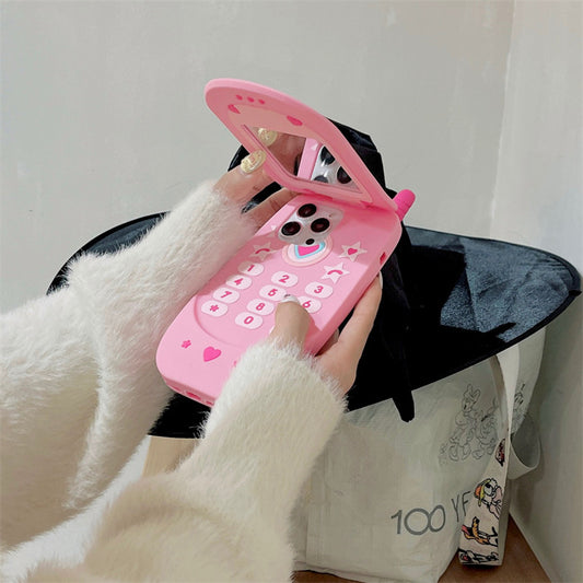 Flip Phone Shape Mirror iPhone Case